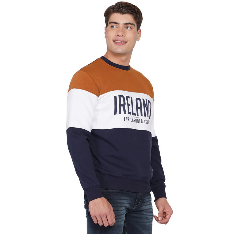 Ireland Colorblock Unisex  Sweater Camel/White/Navy